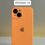 Чехол Mobile Store для Apple iPhone 14 светло-оранжевый