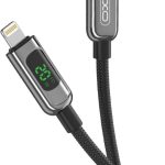 Кабель XO USB TypeC (M), Lightning (M), 1 м, NB-Q203A черный