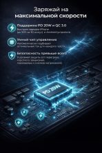 Внешний аккумулятор Usams US-CD168 20000 мАч 22.5 Вт черный — изображение 2