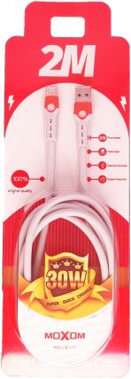 Кабель Moxom Apple Lightning (M), USB 2.0 (M), , Кабель Lightning Moxom MX-CB177 серый — изображение 2