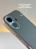 Чехол Mobile Store для Apple iPhone 16 серый — изображение 3