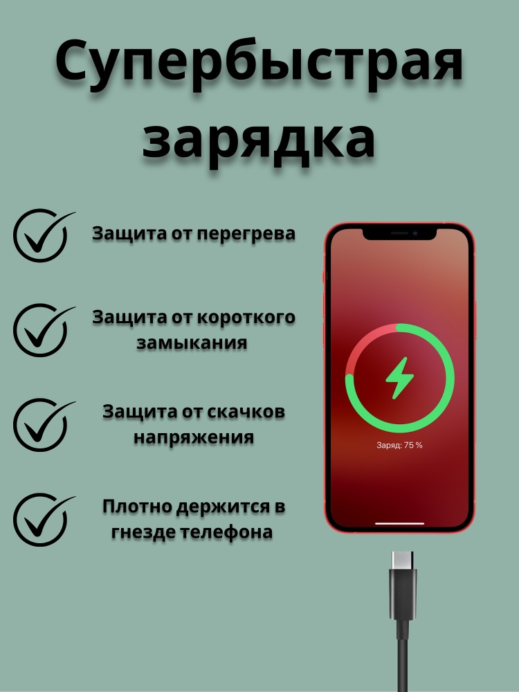 05-18.jpg Зарядное устройство Mobile Store WUW USB Type-C 20 Вт черный — изображение 5